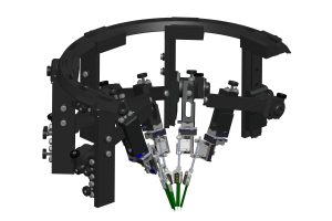 compact micromanipulator system for precision positioning of five probes simultaneously